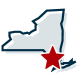 New York State with NYC highlighted